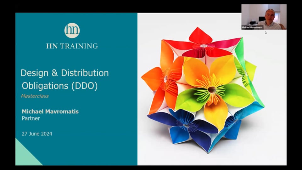 Design & Distribution Obligations (DDO) – Masterclass