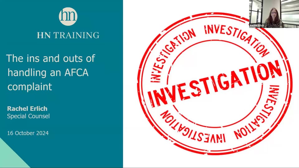 The ins and outs of handling an AFCA complaint