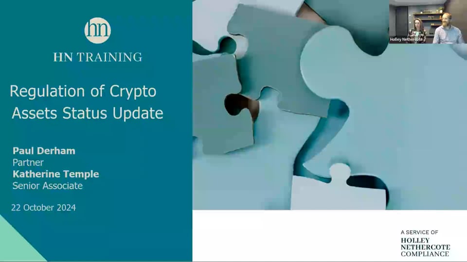 Regulation of Crypto Assets Status Update