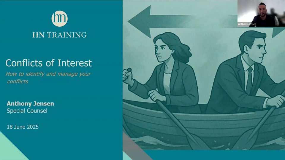 Conflicts of interest – How to identify and manage your conflicts