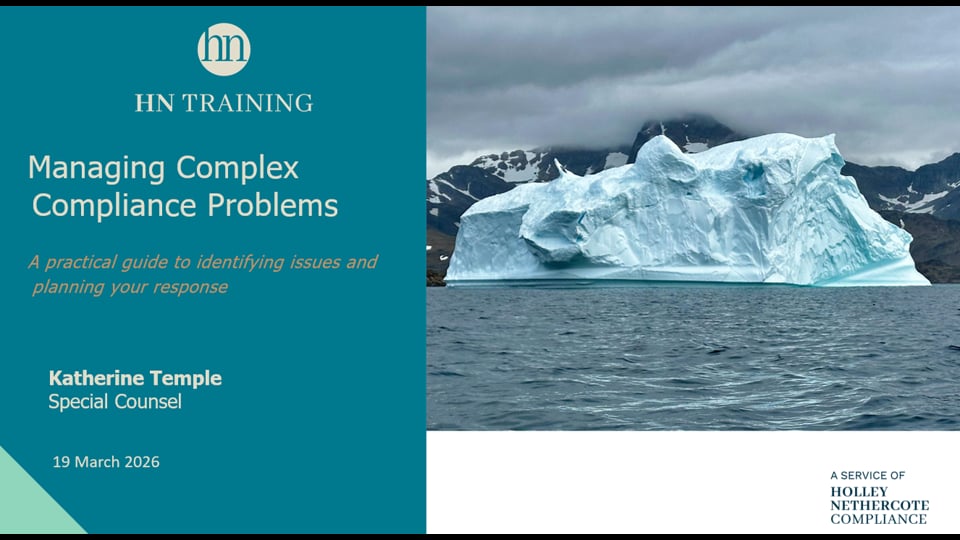 Managing Complex Compliance Problems – Where do you start?