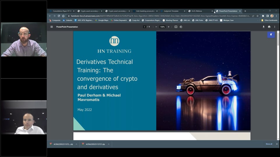 Derivatives (CFD) Technical Training – The convergence of crypto and derivatives – 26 May 2022